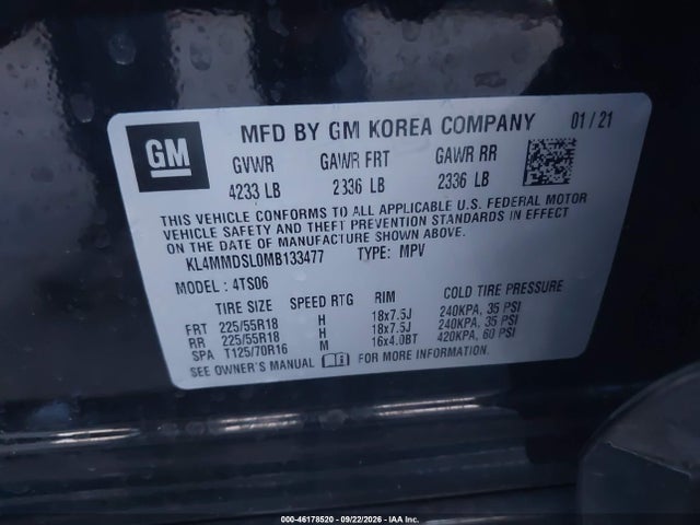 Buick Encore Gx Fwd Select 2021 KL4MMDSL0MB133477 Image 9