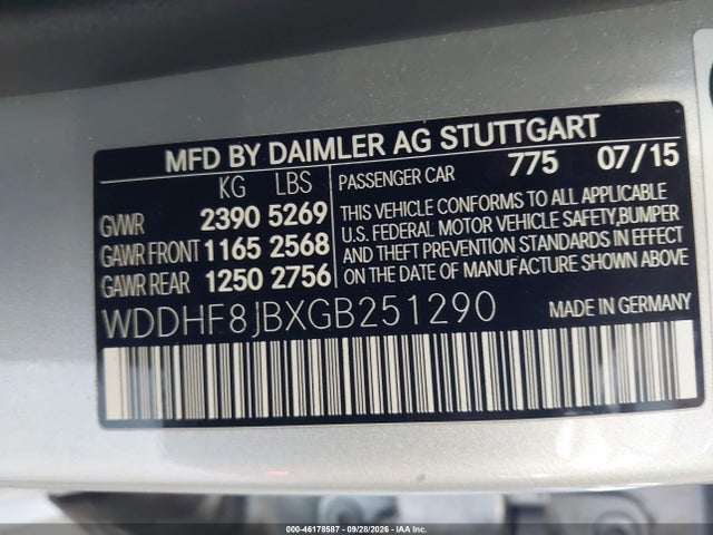 Продажа на аукционе авто 2016 Mercedes-benz E 350 4matic, vin: WDDHF8JBXGB251290, номер лота: 46178587
