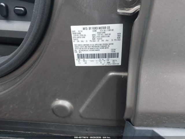 2014 Ford Edge Sel მანქანა იყიდება აუქციონზე, vin: 2FMDK4JC1EBB34495, აუქციონის ნომერი: 46178614