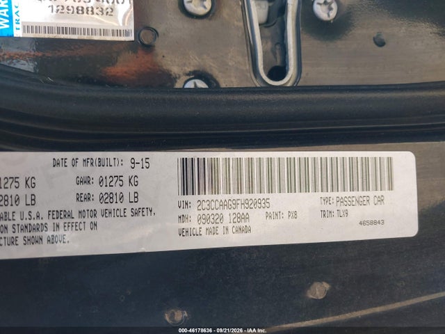 46178636 :رقم المزاد ، 2C3CCAAG9FH920935 vin ، 2015 Chrysler 300 Limited مزاد بيع