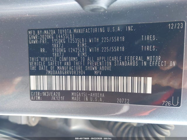 Toyota Corolla Cross Xle 2024 7MUDAABG8RV083904 Image 9