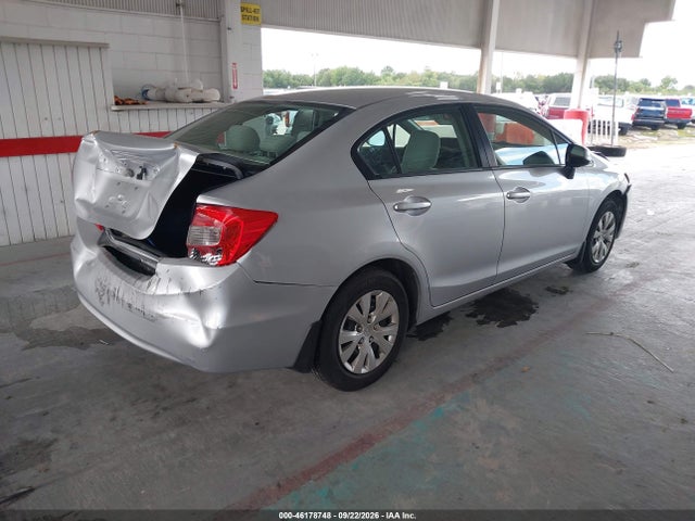 46178748 :رقم المزاد ، 19XFB2F51CE017047 vin ، 2012 Honda Civic Lx مزاد بيع