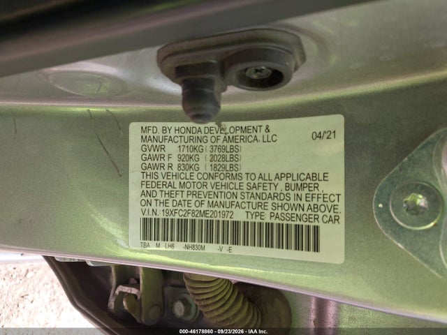 19XFC2F82ME201972 Honda Civic Sport