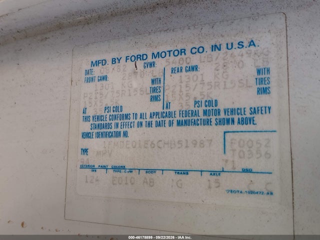 Продаж на аукціоні авто 1982 Ford Econoline E100, vin: 1FMDE01E6CHB51987, номер лоту: 46178899