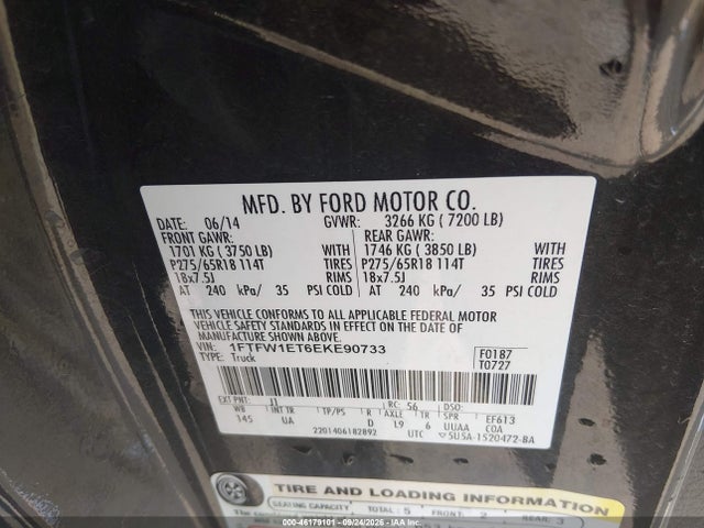 Ford F-150 Xlt 2014 1FTFW1ET6EKE90733 Image 9