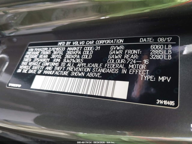 Продаж на аукціоні авто 2018 Volvo Xc90 T6 Inscription, vin: YV4A22PL2J1216533, номер лоту: 46179134