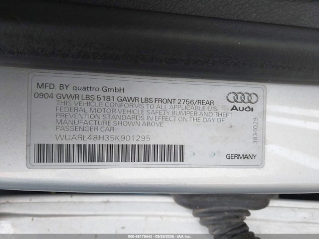 Aukcja sprzedaży 2005 Audi S4, vin: WUARL48H35K901295, numer aukcji: 46179443