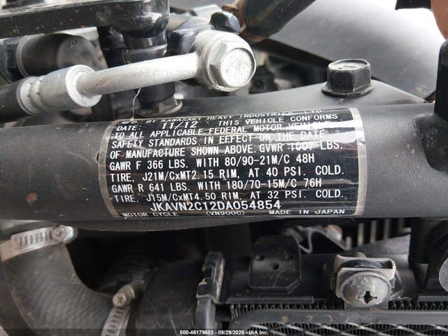 Aukcja sprzedaży 2013 Kawasaki Vn900 C, vin: JKAVN2C12DA054854, numer aukcji: 46179603