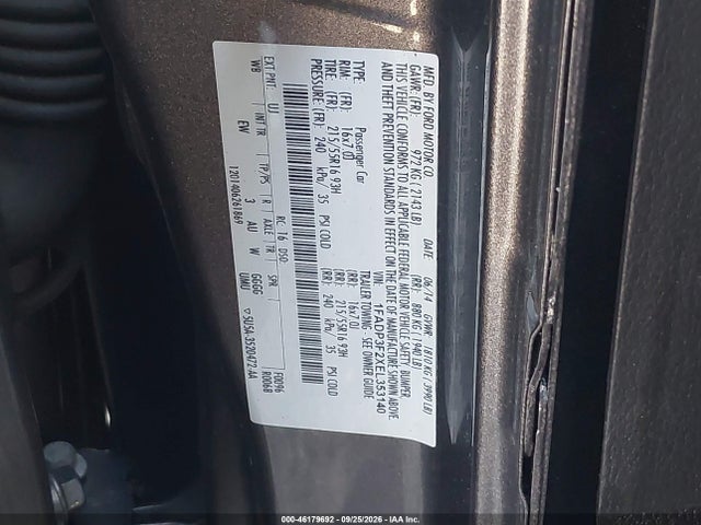 Ford FOCUS SE 2014 1FADP3F2XEL353140 Image 9