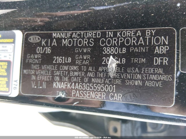 KIA FORTE LX 2016 KNAFK4A63G5595001 Image 9
