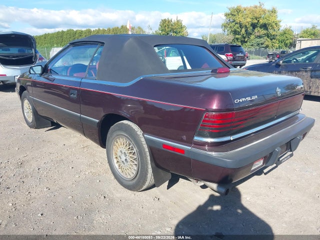 46180093 :رقم المزاد ، 1C3XU4531NF278296 vin ، 1992 Chrysler Lebaron مزاد بيع