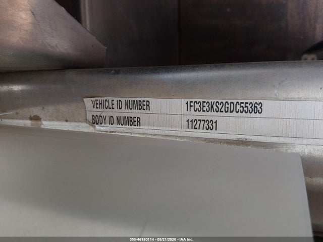 2016 Ford E-350 Stripped მანქანა იყიდება აუქციონზე, vin: 1FC3E3KS2GDC55363, აუქციონის ნომერი: 46180114