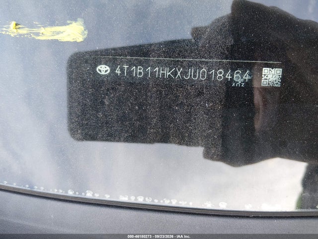 2018 Toyota Camry Se მანქანა იყიდება აუქციონზე, vin: 4T1B11HKXJU018464, აუქციონის ნომერი: 46180273