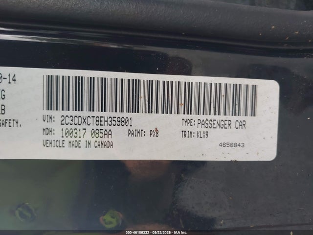 Продажа на аукционе авто 2014 Dodge Charger Road/track, vin: 2C3CDXCT8EH359801, номер лота: 46180332