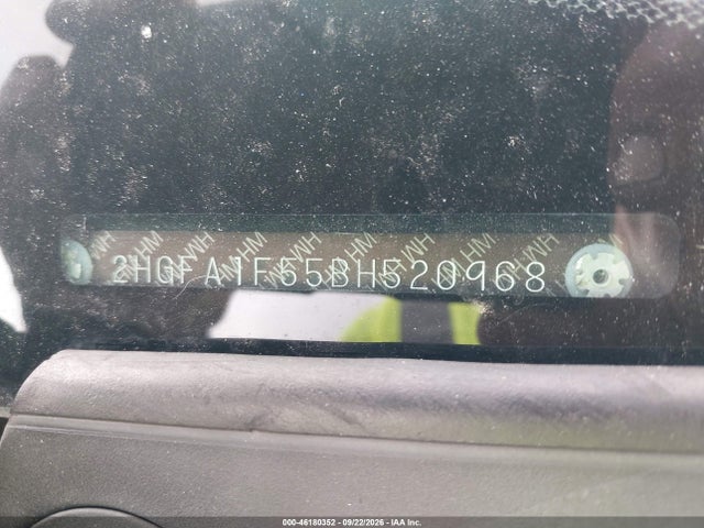 46180352 :رقم المزاد ، 2HGFA1F55BH520968 vin ، 2011 Honda Civic Lx مزاد بيع