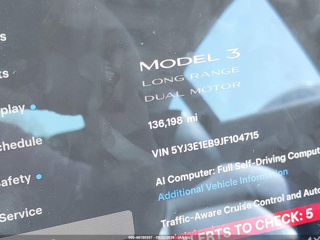 Продаж на аукціоні авто 2018 Tesla Model 3 Long Range/performance, vin: 5YJ3E1EB9JF104715, номер лоту: 46180357
