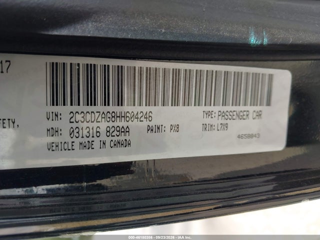 46180386 :رقم المزاد ، 2C3CDZAG8HH604246 vin ، 2017 Dodge Challenger Sxt مزاد بيع
