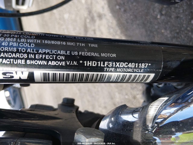 Продажа на аукционе авто 2013 Harley-davidson Xl1200 V, vin: 1HD1LF31XDC401187, номер лота: 46180520
