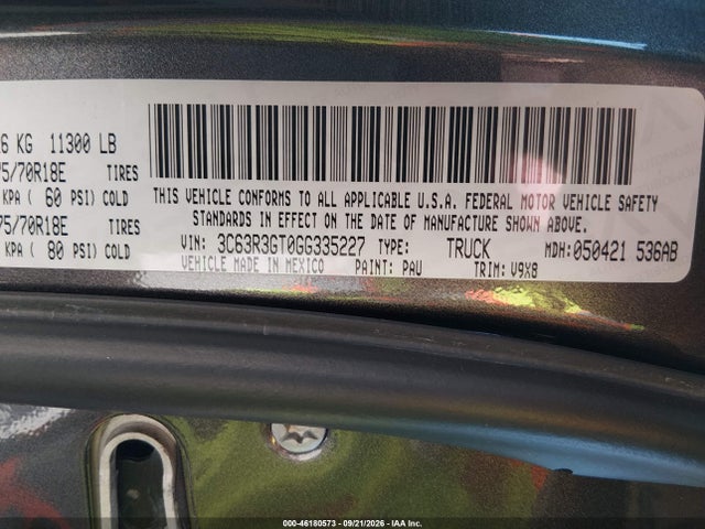 Aukcja sprzedaży 2016 Ram 3500 Tradesman, vin: 3C63R3GT0GG335227, numer aukcji: 46180573