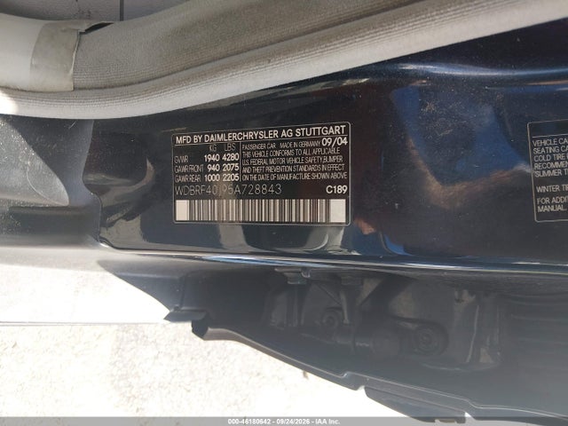 Aukcja sprzedaży 2005 Mercedes-benz C 230 Kompressor Sport, vin: WDBRF40J95A728843, numer aukcji: 46180642