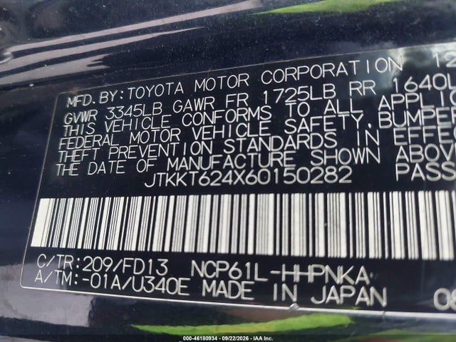 Продаж на аукціоні авто 2006 Scion Xa, vin: JTKKT624X60150282, номер лоту: 46180934