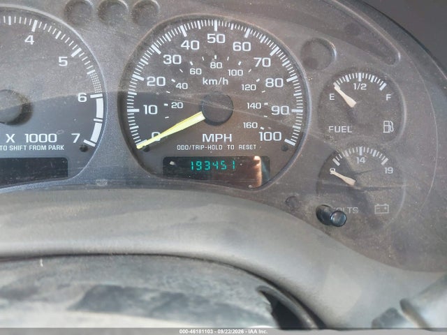 46181103 :رقم المزاد ، 1GCCS1957Y8208398 vin ، 2000 Chevrolet S-10 Ls مزاد بيع
