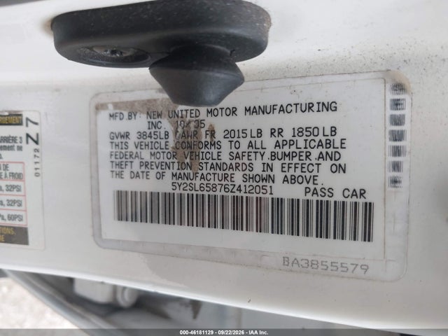 46181129 :رقم المزاد ، 5Y2SL65876Z412051 vin ، 2006 Pontiac Vibe مزاد بيع