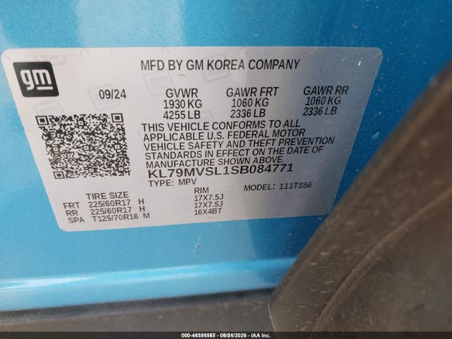 Продажа на аукционе авто 2025 Chevrolet Trailblazer Fwd Activ, vin: KL79MVSL1SB084771, номер лота: 46181167