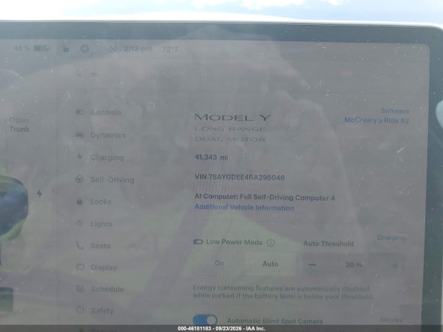 Продаж на аукціоні авто 2024 Tesla Model Y Long Range Dual Motor All-wheel Drive, vin: 7SAYGDEE4RA295046, номер лоту: 46181183