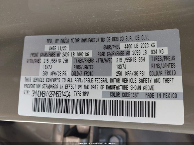 3MVDMBXY2RM631404 Mazda Cx-30 2.5 Carbon Turbo