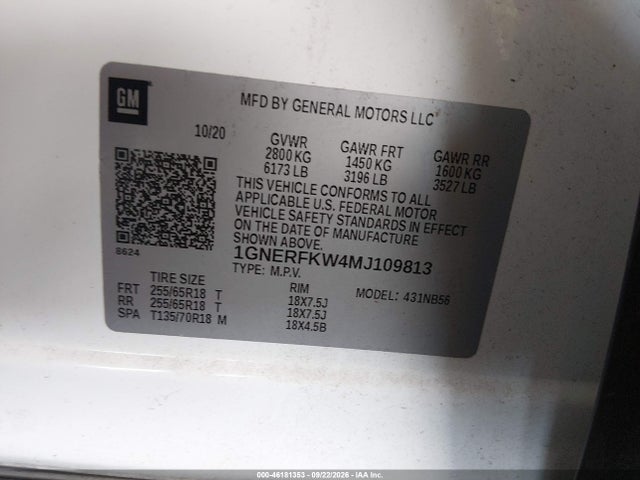Chevrolet Traverse Ls 2021 1GNERFKW4MJ109813 Image 9