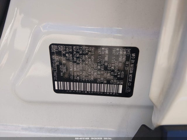 46181406 :رقم المزاد ، JN8BT3DC0PW107101 vin ، 2023 Nissan Rogue Platinum Fwd مزاد بيع
