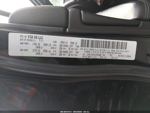 Продаж на аукціоні авто 2017 Jeep Grand Cherokee Altitude 4x4, vin: 1C4RJFAG4HC767508, номер лоту: 46181414