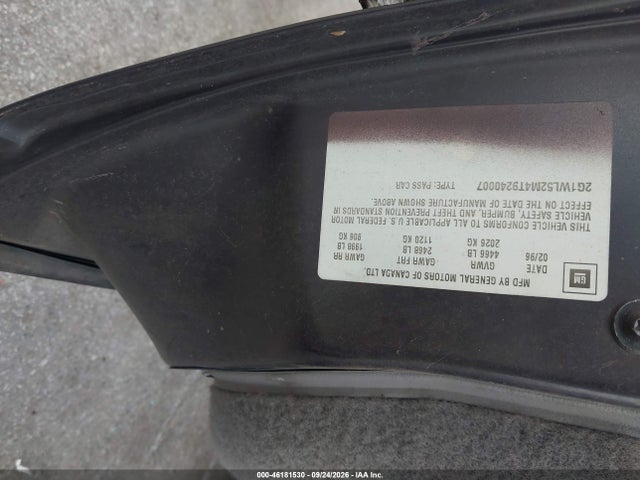1996 Chevrolet Lumina მანქანა იყიდება აუქციონზე, vin: 2G1WL52M4T9240007, აუქციონის ნომერი: 46181530