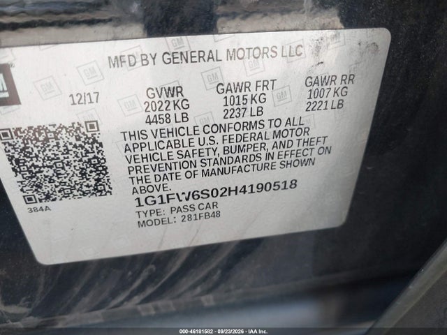 Chevrolet BOLT EV LT 2017 1G1FW6S02H4190518 Image 9