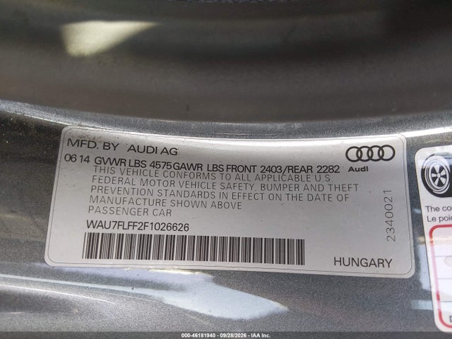 Audi A3 2.0t Premium 2015 WAU7FLFF2F1026626 Image 17
