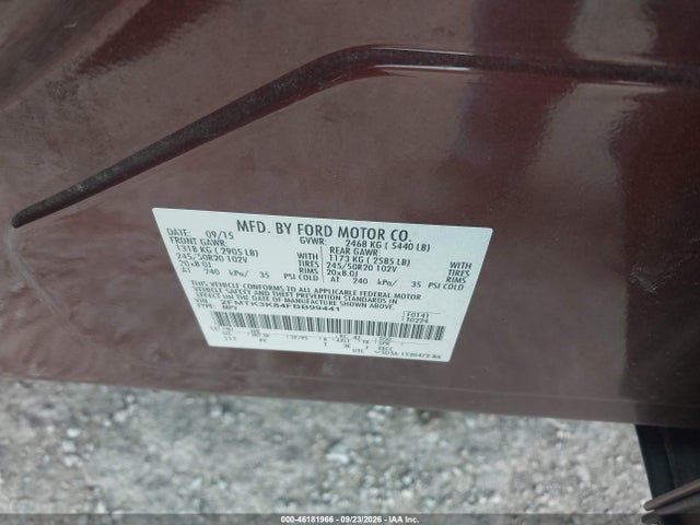 2015 Ford Edge Titanium მანქანა იყიდება აუქციონზე, vin: 2FMTK3K84FBB99441, აუქციონის ნომერი: 46181966