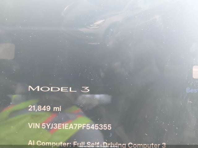 Aukcja sprzedaży 2023 Tesla Model 3 Rear-wheel Drive, vin: 5YJ3E1EA7PF545355, numer aukcji: 46182084