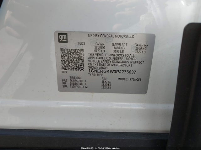 Продажа на аукционе авто 2023 Chevrolet Traverse Fwd Lt Cloth, vin: 1GNERGKW3PJ275637, номер лота: 46182311