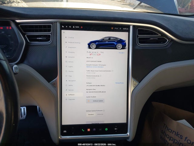 2015 Tesla Model S 85d/p85d მანქანა იყიდება აუქციონზე, vin: 5YJSA1E4XFF109180, აუქციონის ნომერი: 46182413