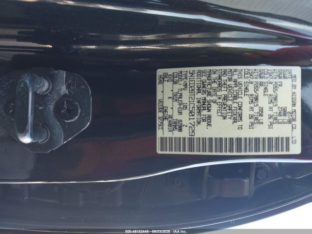 46182445 :رقم المزاد ، 5N1ED28T21C501729 vin ، 2001 Nissan Xterra Xe-v6 مزاد بيع