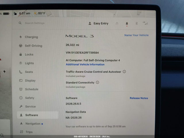 46182638 :رقم المزاد ، 5YJ3E1EA2RF739584 vin ، 2024 Tesla Model 3 مزاد بيع
