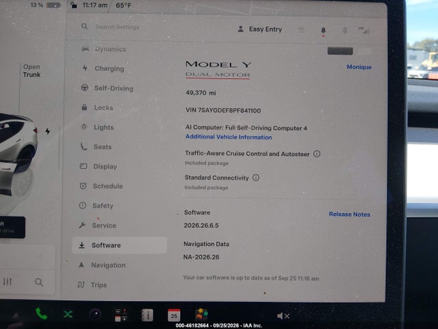 Продаж на аукціоні авто 2023 Tesla Model Y Performance Dual Motor All-wheel Drive, vin: 7SAYGDEF8PF841100, номер лоту: 46182664