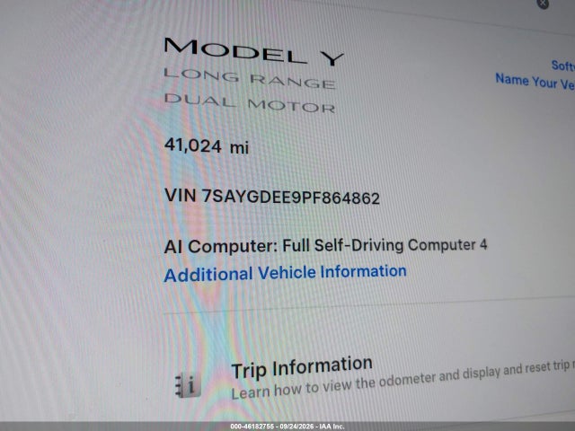 Aukcja sprzedaży 2023 Tesla Model Y Awd/long Range Dual Motor All-wheel Drive, vin: 7SAYGDEE9PF864862, numer aukcji: 46182755