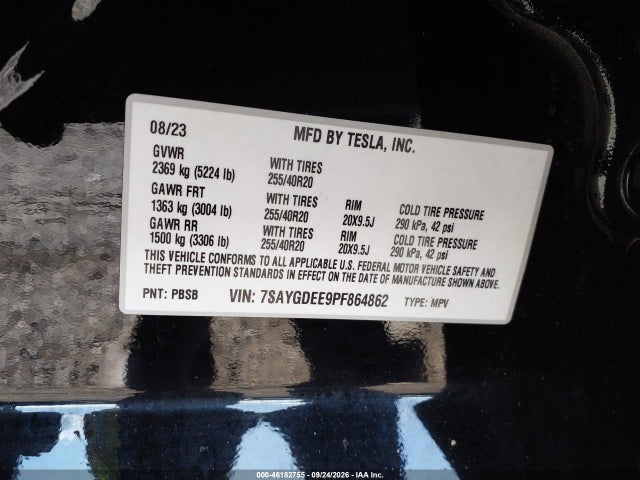 Aukcja sprzedaży 2023 Tesla Model Y Awd/long Range Dual Motor All-wheel Drive, vin: 7SAYGDEE9PF864862, numer aukcji: 46182755