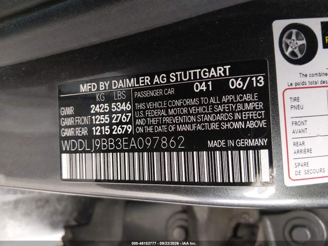 Aukcja sprzedaży 2014 Mercedes-benz Cls 550 4matic, vin: WDDLJ9BB3EA097862, numer aukcji: 46182777