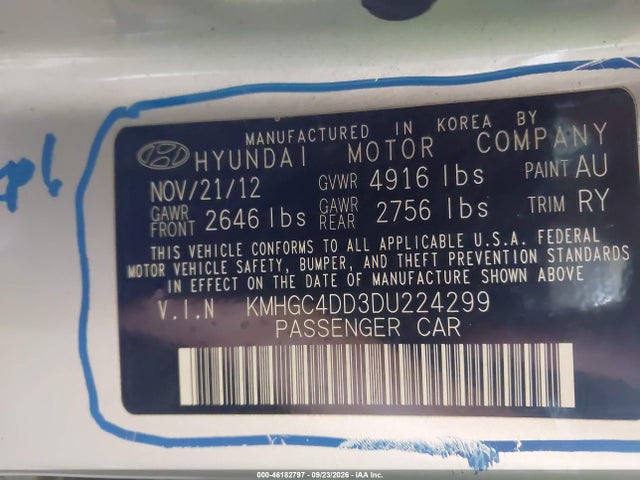 Продаж на аукціоні авто 2013 Hyundai Genesis 3.8, vin: KMHGC4DD3DU224299, номер лоту: 46182797