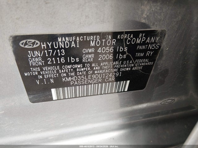 Продажа на аукционе авто 2013 Hyundai Elantra Gt, vin: KMHD35LE9DU124291, номер лота: 46182913