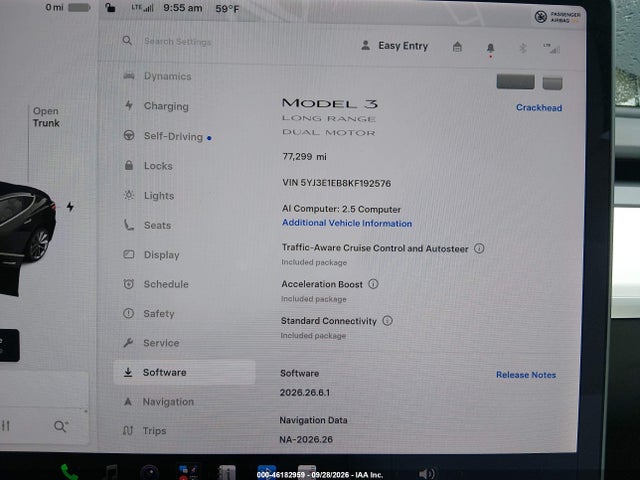 Aukcja sprzedaży 2019 Tesla Model 3 Long Range/performance, vin: 5YJ3E1EB8KF192576, numer aukcji: 46182959