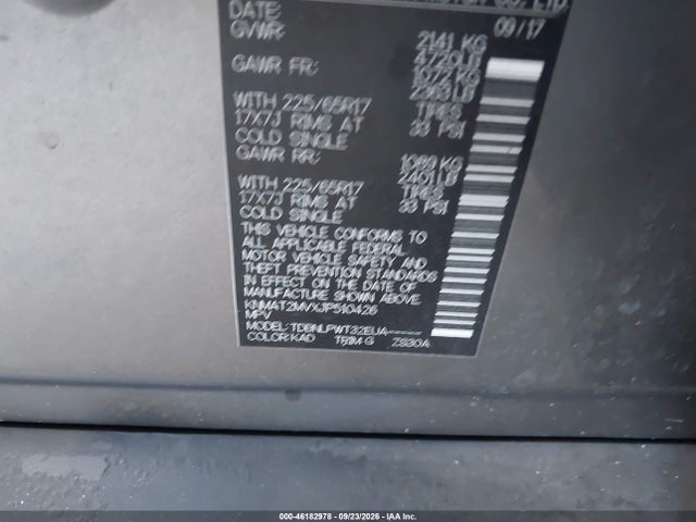 Продажа на аукционе авто 2018 Nissan Rogue S, vin: KNMAT2MVXJP510426, номер лота: 46182978